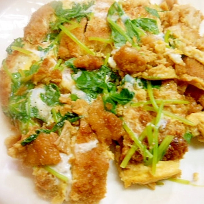 とんかつの三つ葉卵とじ レシピ 作り方 By アルプスの乙女 楽天レシピ とんかつの三つ葉卵とじ レシピ 作り方 By アルプスの乙女 楽天レシピ